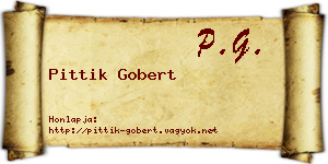 Pittik Gobert névjegykártya